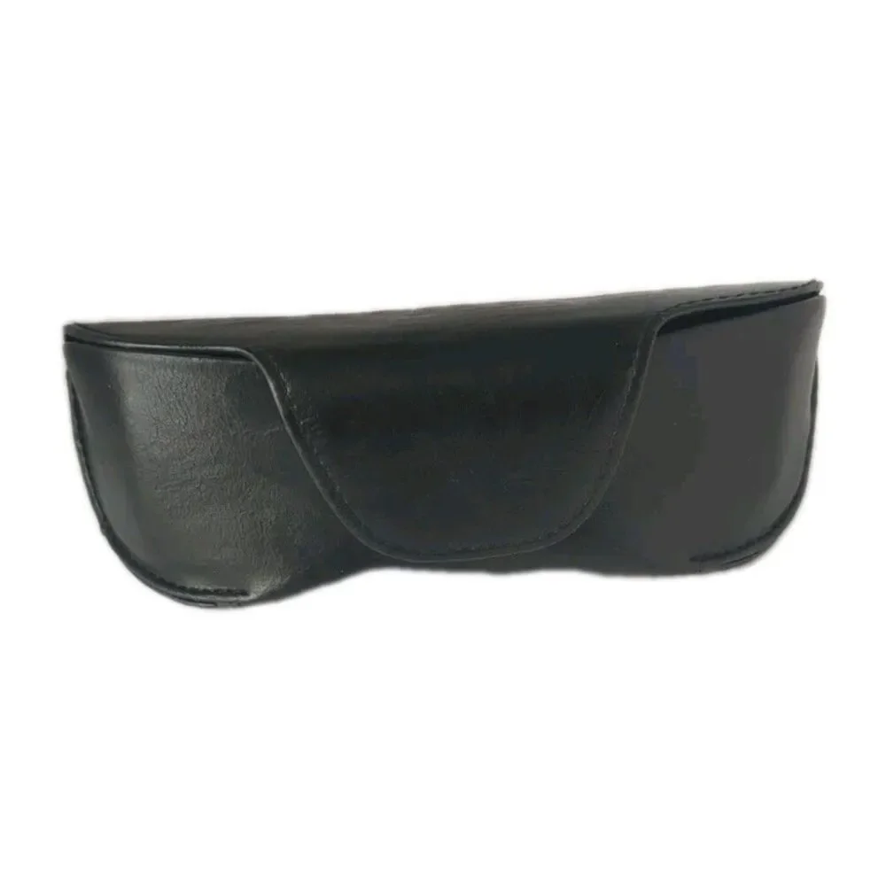 Bruno Chaussignand Eyewear Eyeglass Hard Case Zipper Closure Faux Leather Black